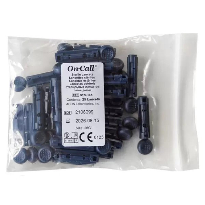 7297, Ланцети On Call Plus поштучно, ORT1493, 3 грн, 00000004007, Acon, Медтехника