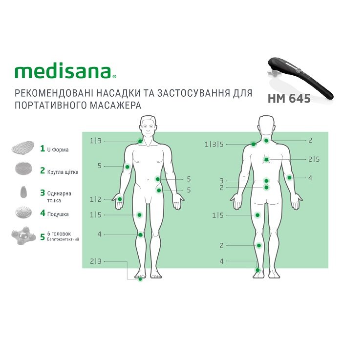 Ручний вібраційний масажер Medisana HM 645