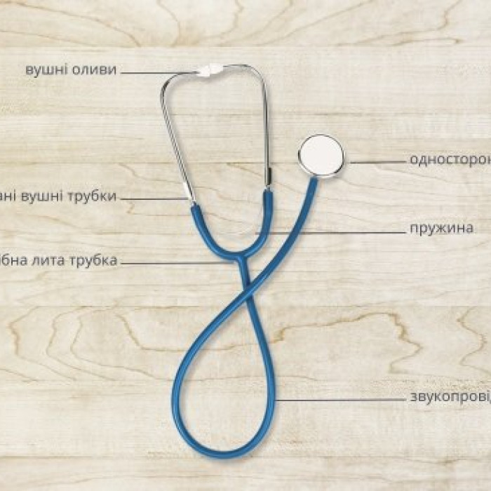 Стетоскоп із односторонньою головкою B.Well WS-1 синій