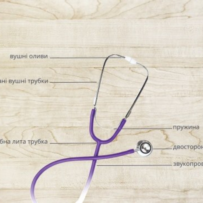 Стетоскоп із двосторонньою головкою B.Well WS-2 фіолетовий