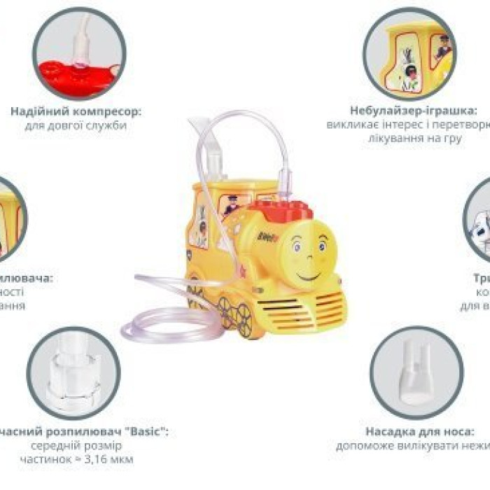 Компресорний інгалятор небулайзер B.Well Basic Train PRO-115