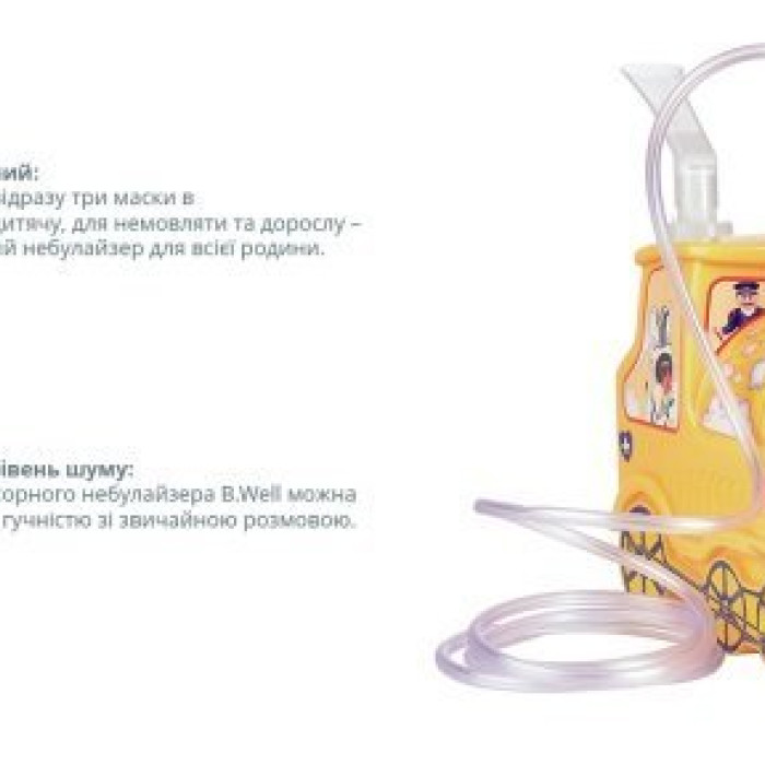 Компресорний інгалятор небулайзер B.Well Basic Train PRO-115