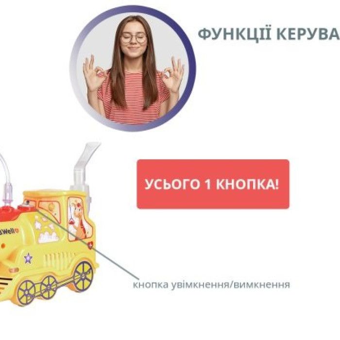 Компресорний інгалятор небулайзер B.Well Basic Train PRO-115