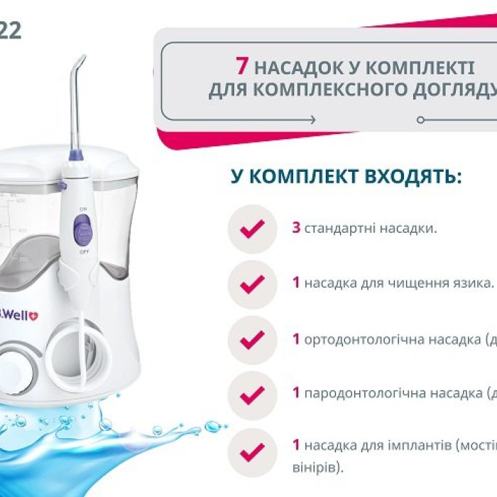 Стаціонарний іригатор для ротової порожнини B.Well PRO-922