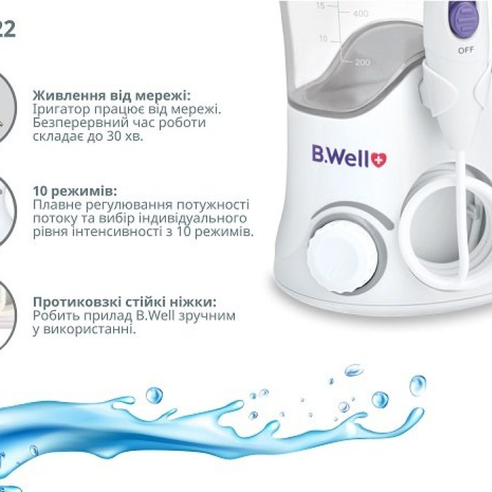 Стаціонарний іригатор для ротової порожнини B.Well PRO-922