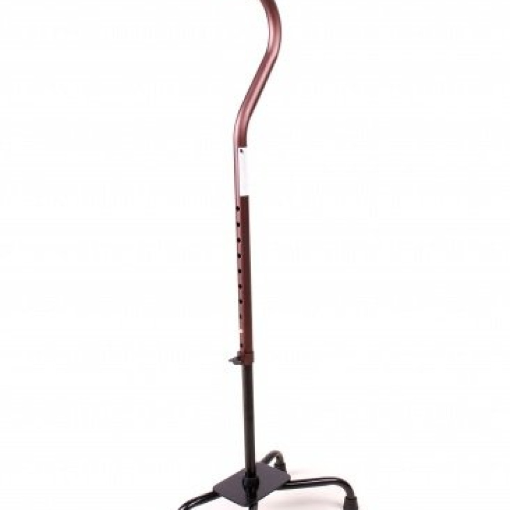 Тростина на чотирьох опорах алюмінієва телескопічна з великою базою Doctor Life 10111 Bronze