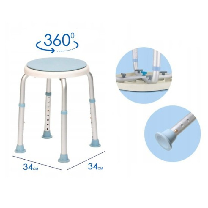 Стілець табурет для ванни та душу Doctor Life 12455TF-1