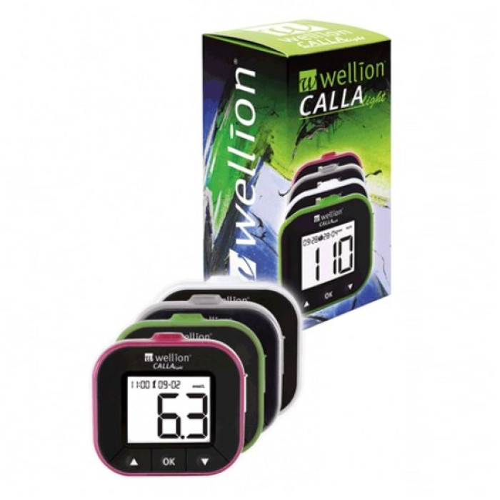 Набор для тестирования уровня глюкозы в крови Wellion CALLA Light ежевика WELL903LBUAMM