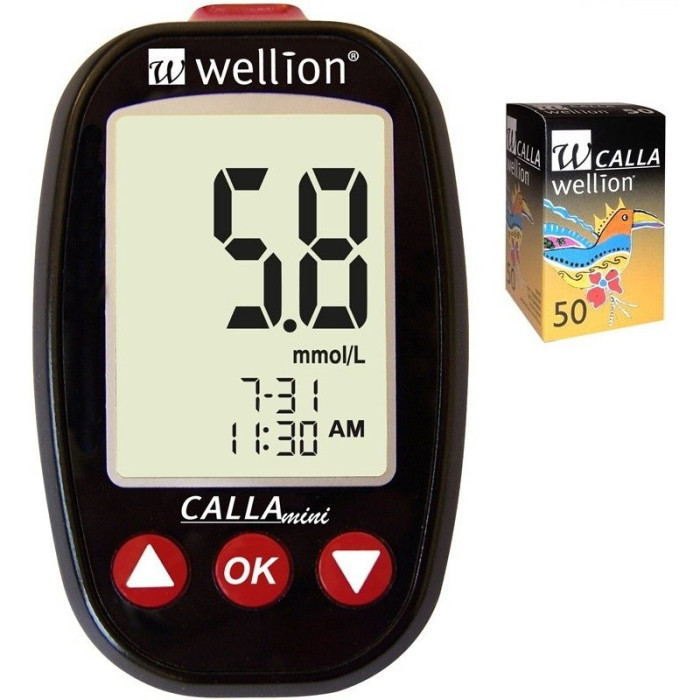 Набор для тестирования уровня глюкозы в крови Wellion CALLA Mini