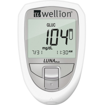 Набір для тестування рівня глюкози, холестерину та сечової кислоти Wellion LUNA trio білий WELL603TWUAMM