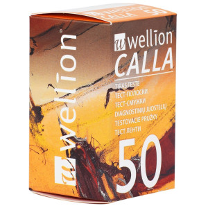 Тест смужки для тестування рівня глюкози у крові Wellion CALLA WELL915, 50 штук