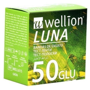 Тест смужки для тестування рівня глюкози у крові Wellion Luna WELL615, 50 штук