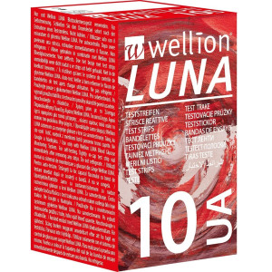 Тест смужки для тестування рівня сечової кислоти у крові Wellion Luna WELL610UA, 10 штук