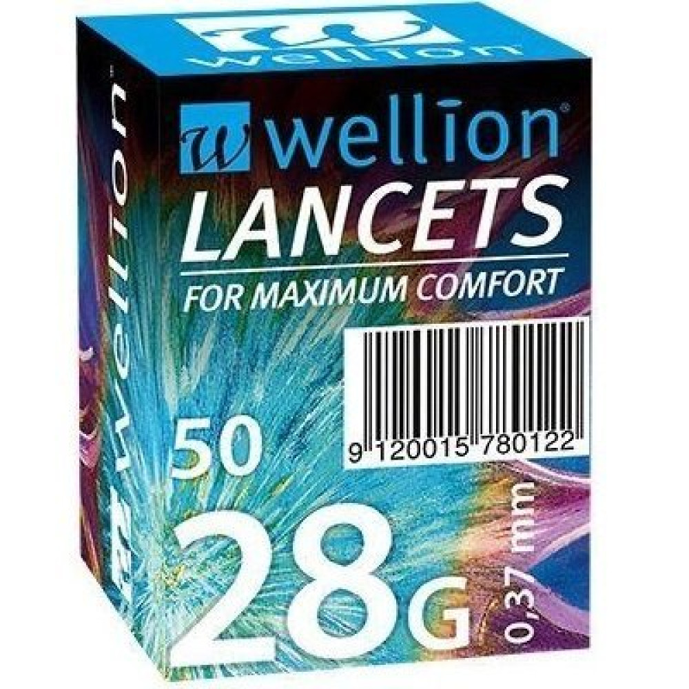Ланцети Wellion 28 г (G), 50 штук WELL250R