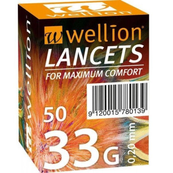 Ланцети Wellion 33 г (G), 50 штук WELL253R