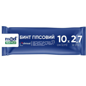 Бинт гіпсовий MedTextile 10 см х 2,7 м