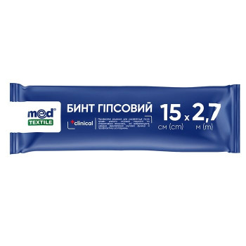Бинт гипсовый MedTextile 15 см х 2,7 м