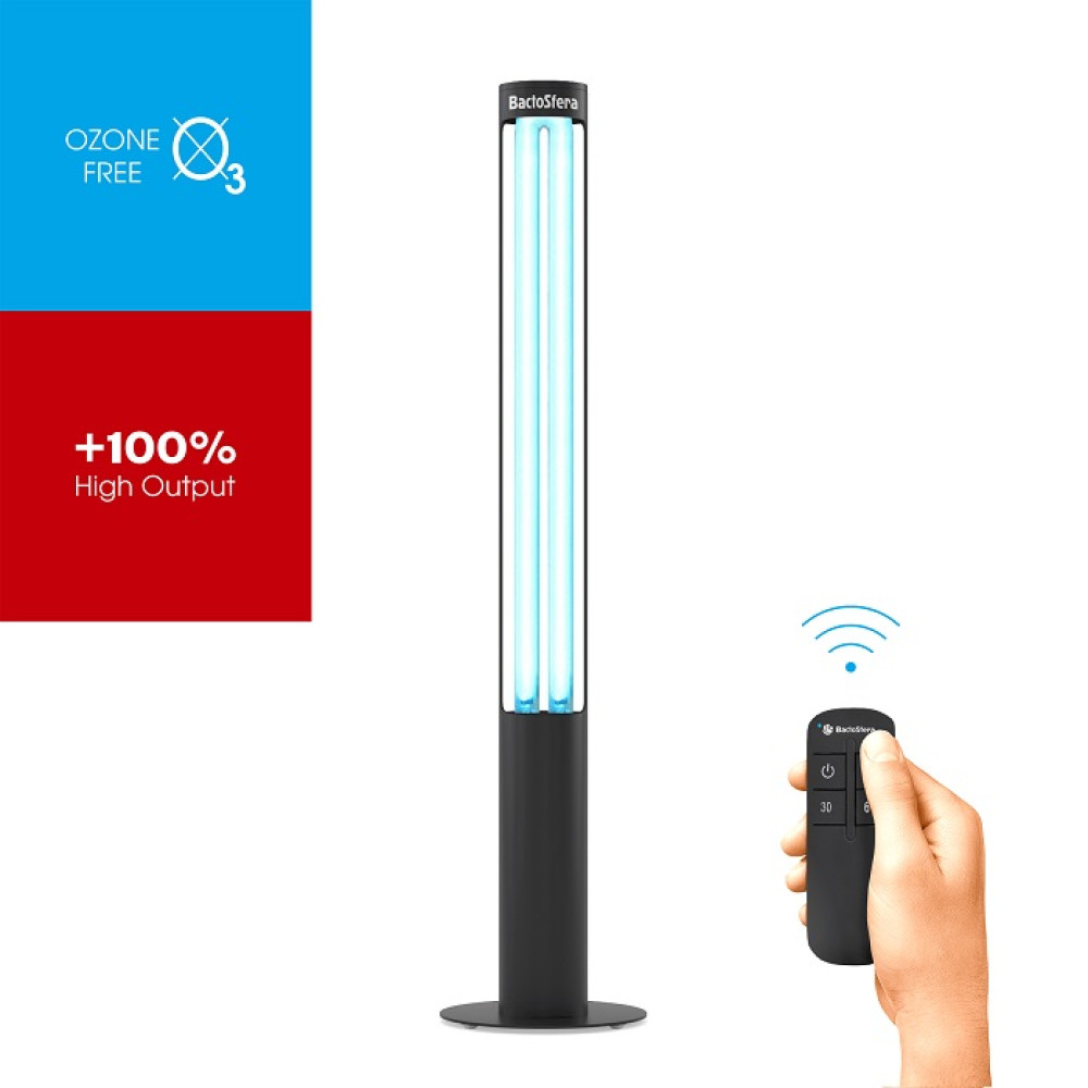 Бактерицидный облучатель BactoSfera 360° U60 +100% RC-TIMER Black