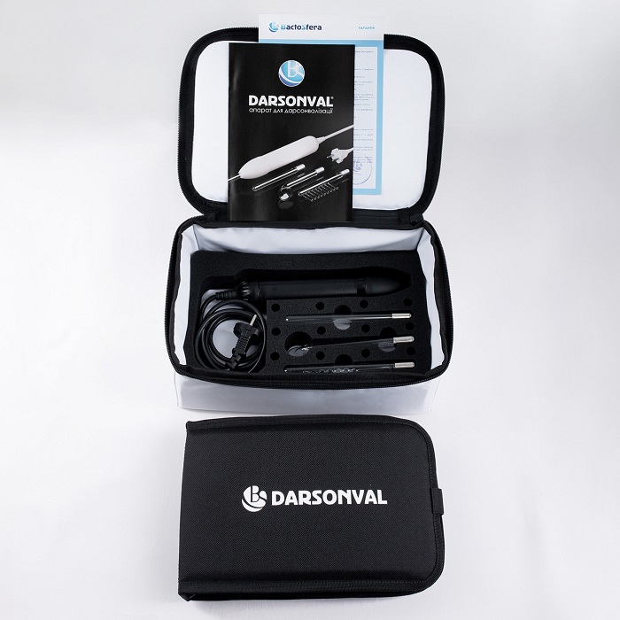 Дарсонваль BactoSfera DARSONVAL Black з сумкою і набором електродів (17 шт)