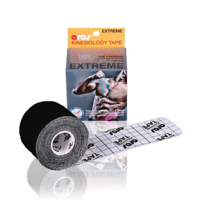 Еластичний кінезіологічний пластир Арес Екстрім 5см*5 м (Чорний)