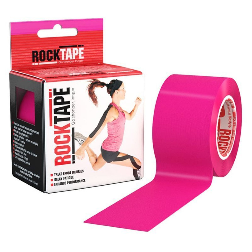 Еластичний кінезіологічний пластир ROCKTAPE 5см*5 м (Рожевий)