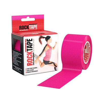 Эластичный Кинезиологический пластырь ROCKTAPE 5см*5 м (Розовый)