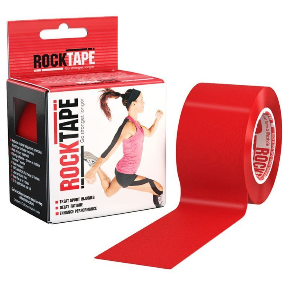 Еластичний кінезіологічний пластир ROCKTAPE 5см*5 м (Червоний)