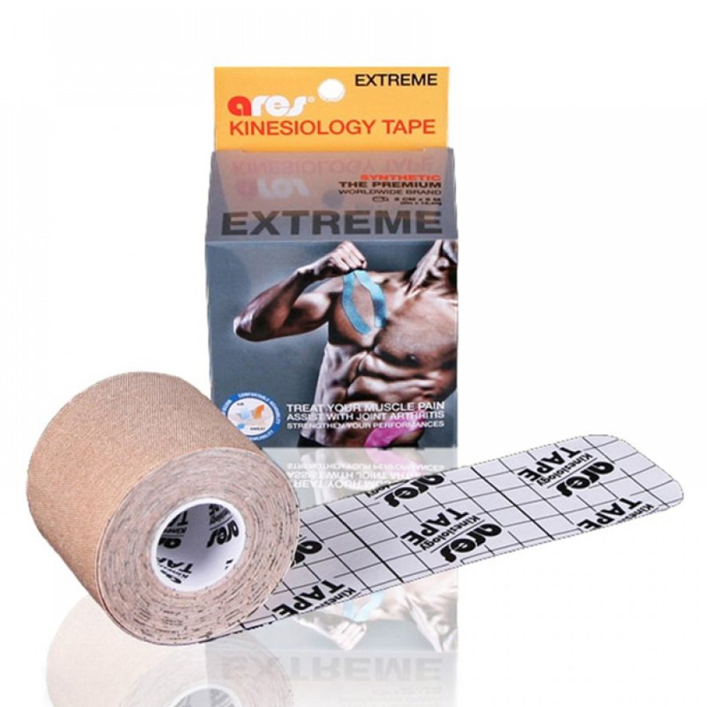 Еластичний кінезіологічний пластир Арес Екстрім 5см*5 м (Беж)