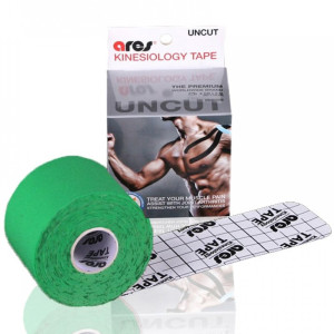 Еластичний кінезіологічний пластир Арес Анкут 5см*5 м (Зелений)