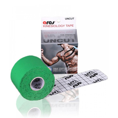 Эластичный Кинезиологический пластырь Арес Анкут 5см*5 м (Зеленый)