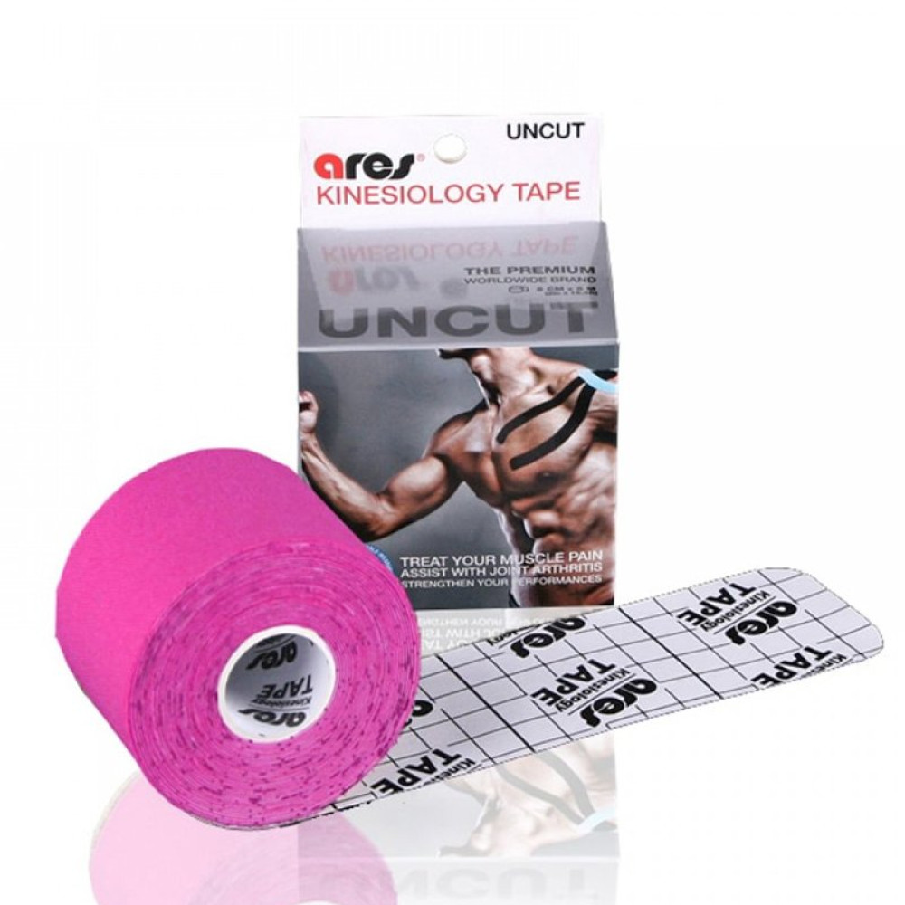 Еластичний кінезіологічний пластир Арес Анкут 5см*5 м (Рожевий)