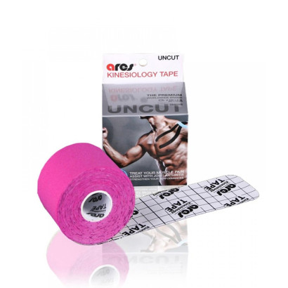 Еластичний кінезіологічний пластир Арес Анкут 5см*5 м (Рожевий)