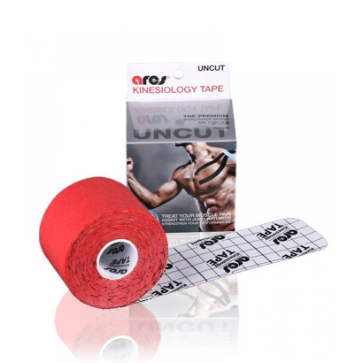 Эластичный Кинезиологический пластырь Арес Анкут 5см*5 м (Красный)