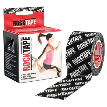 Эластичный Кинезиологический пластырь ROCKTAPE Десижн 5см*5 м (Black Logo)