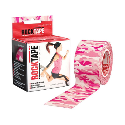 Еластичний кінезіологічний пластир ROCKTAPE Десіжн 5см*5 м  (Pink Camouflage)