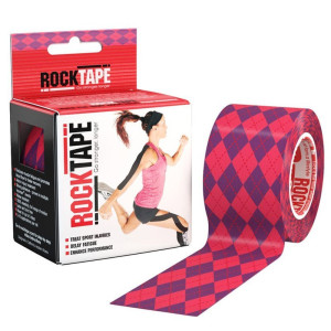Еластичний кінезіологічний пластир ROCKTAPE Десіжн 5см*5 м  (Pink Argyle)