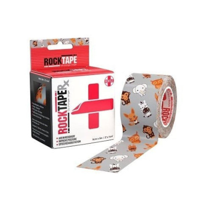 Еластичний кінезіологічний пластир ROCKTAPE RX (для ніжної шкіри) 5см*5 м (Animals)