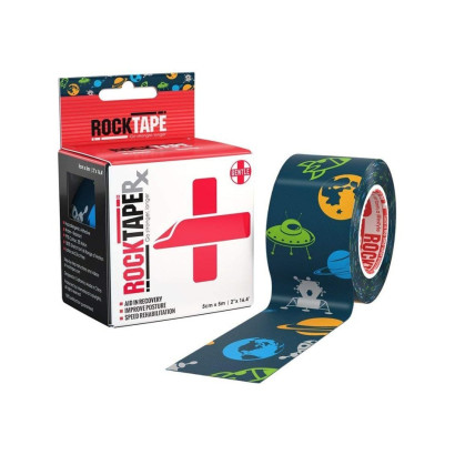 Еластичний кінезіологічний пластир ROCKTAPE RX (для ніжної шкіри) 5см*5 м (Space)