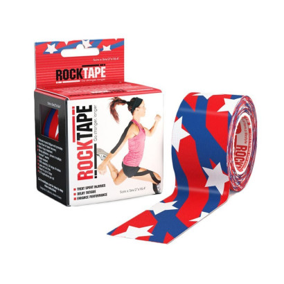 Эластичный Кинезиологический пластырь ROCKTAPE Десижн 5см*5 м (USA flag)