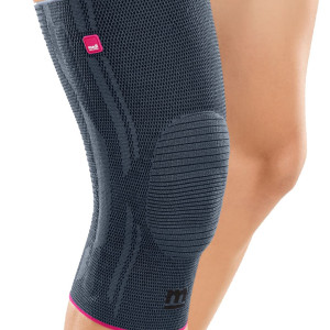 Бандаж коленный с силиконовым пателлярным кольцом Genumedi 613 серый р.3