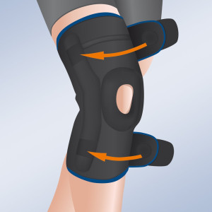 3 Tex наколенник с боковыми вставками и полицентрическим шарниром, открытый 7120 Orliman