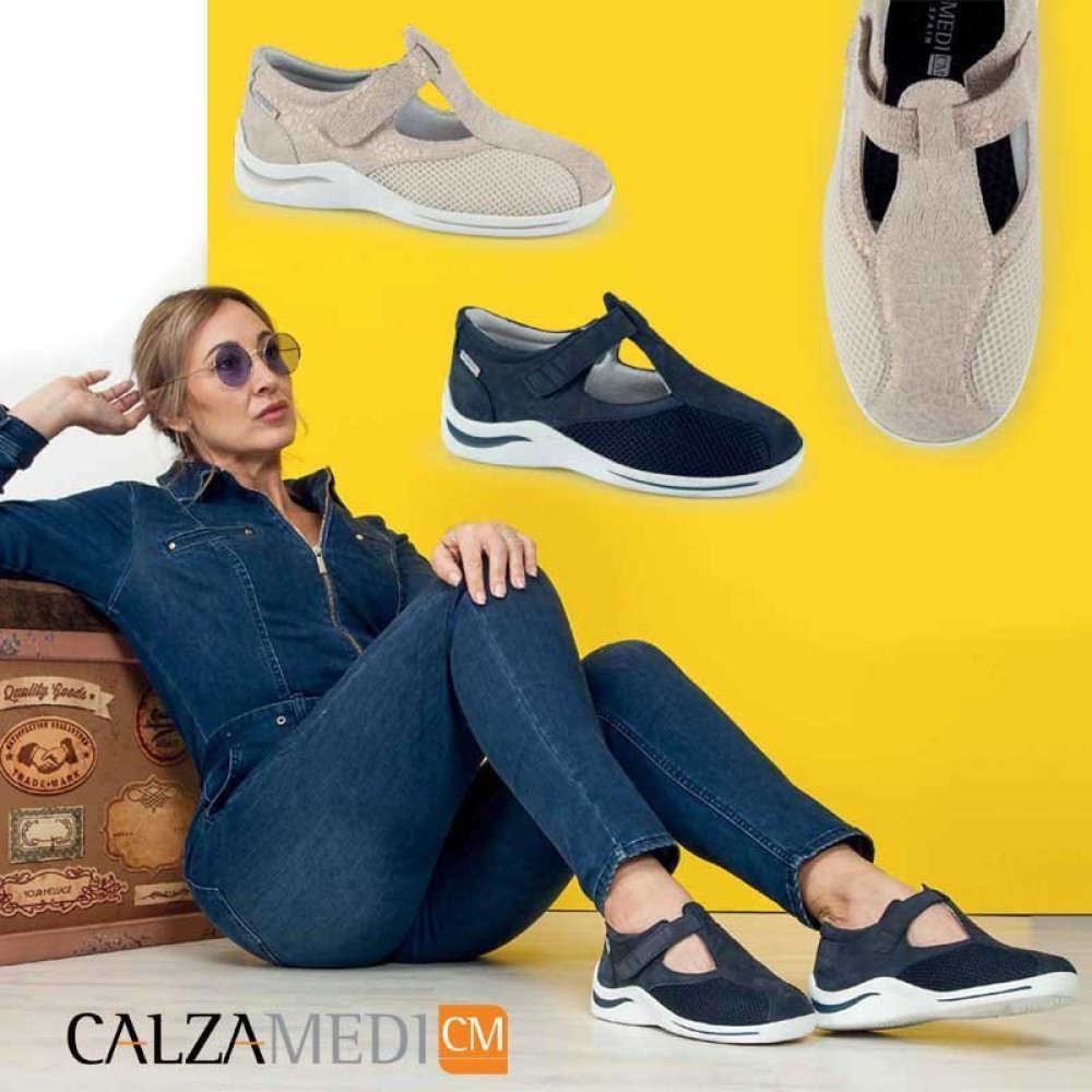 Туфли ортопедические женские CALZAMEDI Diabetic 0766-A (синие)