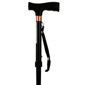 Т-образная алюминиевая трость с пластиковой ручкой, черная OSD-BL560202