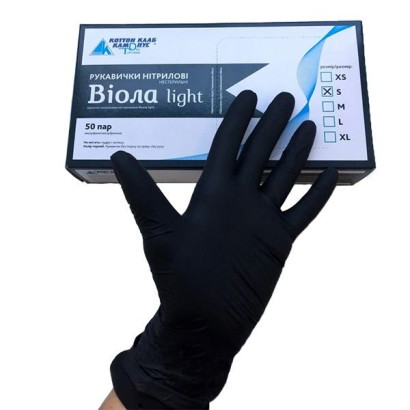 Перчатки нитрилловые нестерильные Виола (1 пара)
