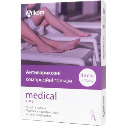 Гольфы антиварикозные medical care, открытый носок, класс компрессии II Алком 00102