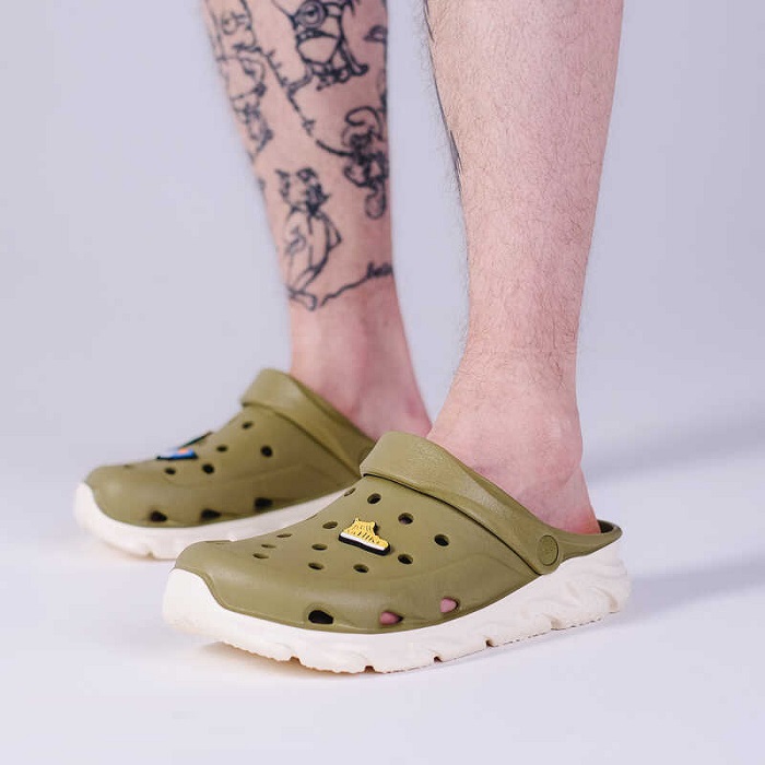 Сабо (кроксы) COQUI мужские CODY (6431 New Olive/Ivory ) оливковый ДОСТУПЕН ТОЛЬКО САМОВЫВОЗ