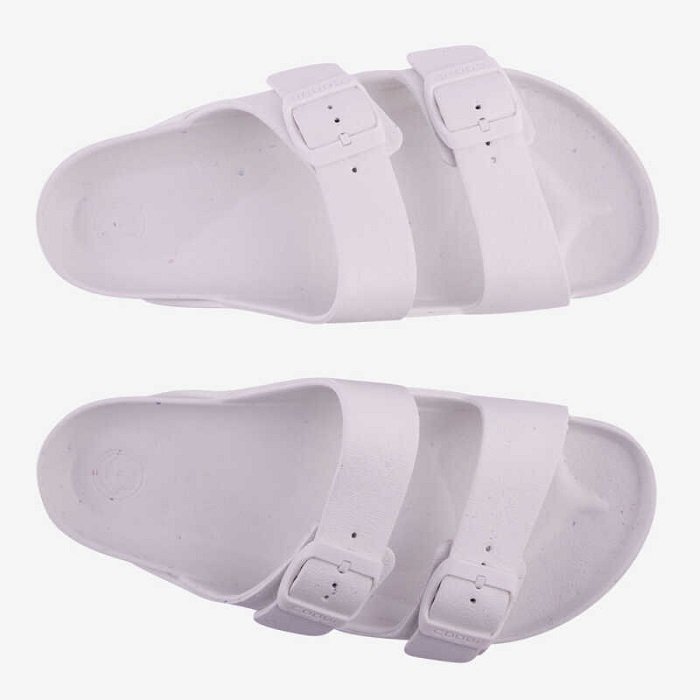 Шлепанцы женские с ремешками COQUI KONG (8302 Ivory Eco) серый ДОСТУПЕН ТОЛЬКО САМОВЫВОЗ