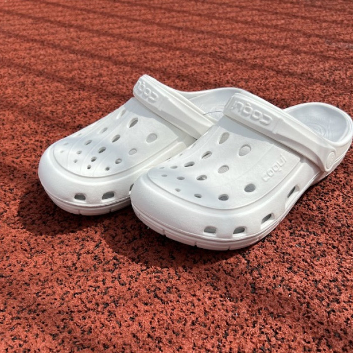 Сабо (кроксы) COQUI женские JUMPER (6352 White/Khaki Grey) белый/серый ДОСТУПЕН ТОЛЬКО САМОВЫВОЗ