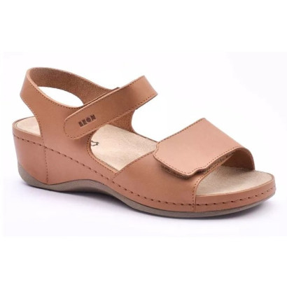 Босоніжки жіночі Леон 2024 коричневий