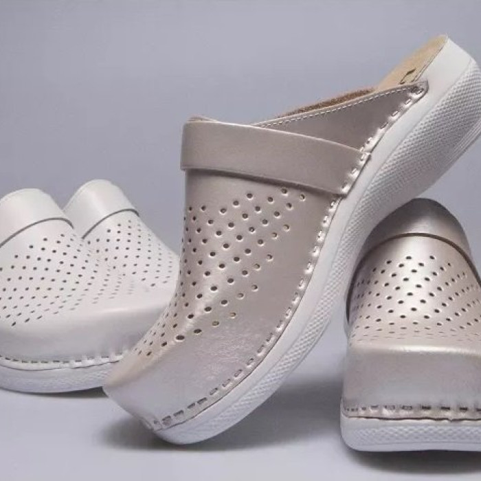 Сабо ортопедичні жіночі Leon PU102 перламутрові